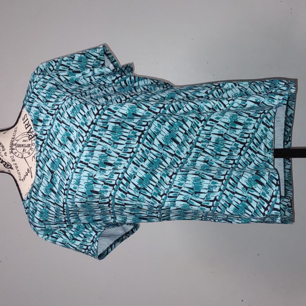 212 Collection Printed Tops Size XL Short Sleeve Multicolor